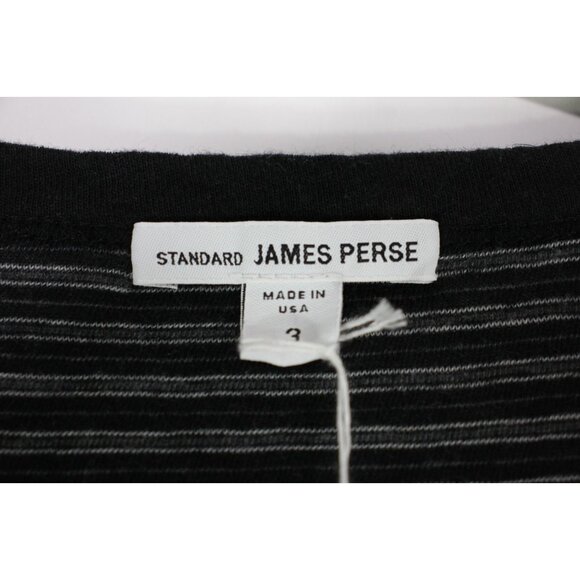 James Perse Mens 3 Striped Linen Blend Flowy Long Sleeve T-Shirt NEW N1345 - Picture 3 of 5